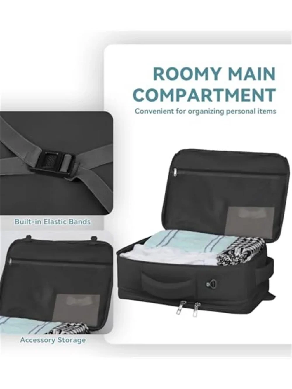 Expandable Travel Laptop Backpack 50L Carry On TSA USB Airline Approved Bag